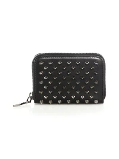 Shop Christian Louboutin Panettone Spiked Coin Purse In Black