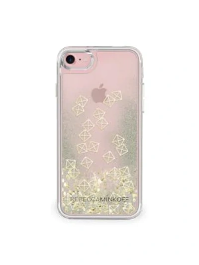 Shop Rebecca Minkoff Gold Studs Glitterfall Iphone 7 Case