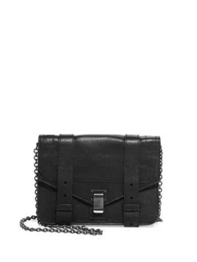 Shop Proenza Schouler Ps1 Leather Chain Wallet In Black