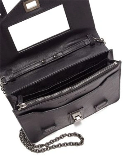Shop Proenza Schouler Ps1 Leather Chain Wallet In Black
