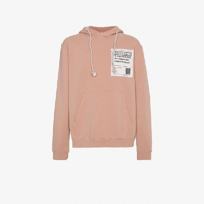 Shop Maison Margiela Stereotype Print Hoodie In Pink&purple