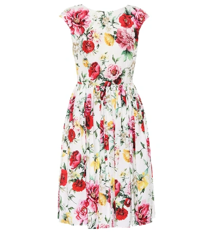 Shop Dolce & Gabbana Floral-printed Cotton Dress
