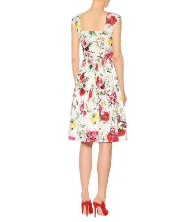 Shop Dolce & Gabbana Floral-printed Cotton Dress