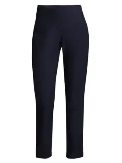 Shop Eileen Fisher Women's System Crepe Slim Pants In Midnight