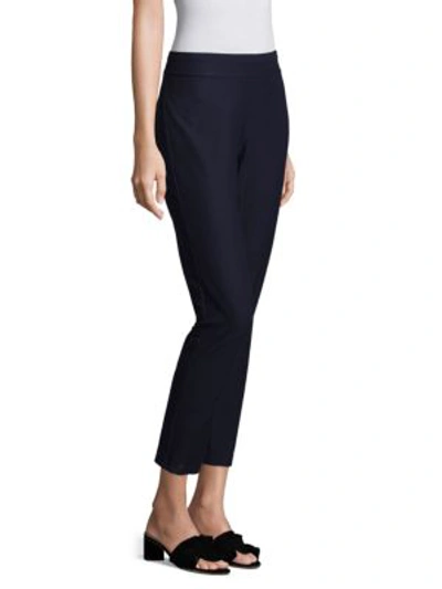 Shop Eileen Fisher Women's System Crepe Slim Pants In Midnight