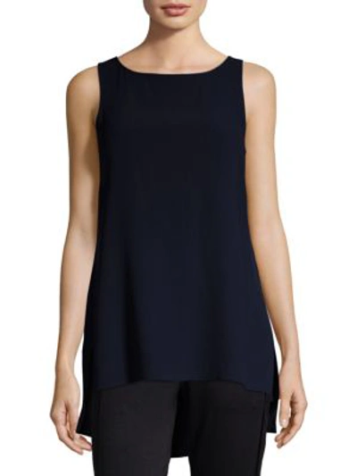 Shop Eileen Fisher System Bateau Neck Top In Midnight