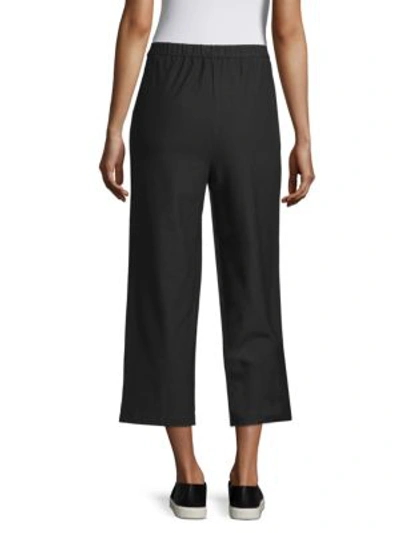 Shop Eileen Fisher Tie Front Crop Pant In Black