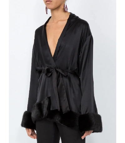 Shop Cinque Short Oriental Black Robe