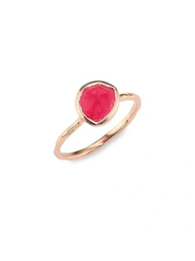 Shop Monica Vinader Siren  Nugget Pink Quartz Cocktail Ring In Rose Gold