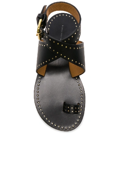 Shop Isabel Marant Leather Jools Sandals In Black