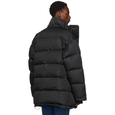 Shop Balenciaga Black Profile Down Parka In 1000 Black