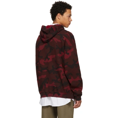 Shop Valentino Red Camo Hoodie