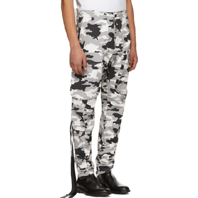 Shop Ben Taverniti Unravel Project Unravel Grey Camo Tela P Drop Trousers In All Over