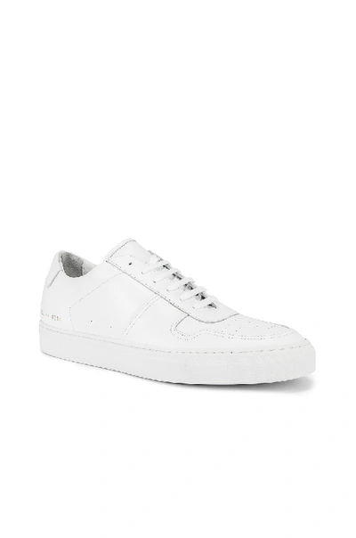 Shop Common Projects Leather Bball Low In White