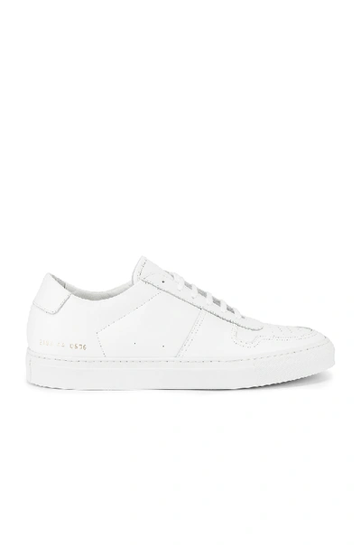 Shop Common Projects Leather Bball Low In White