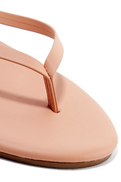 Tkees Lily Matte-leather Flip Flops In Peach