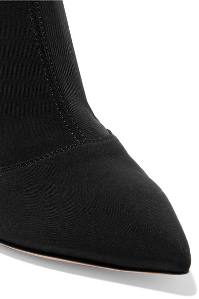 Shop Gianvito Rossi 85 Stretch-shell Sock Boots In Black