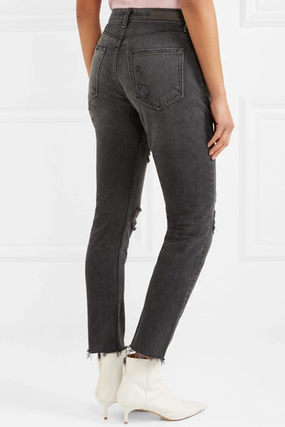 Shop Grlfrnd Karolina Distressed High-rise Skinny Jeans