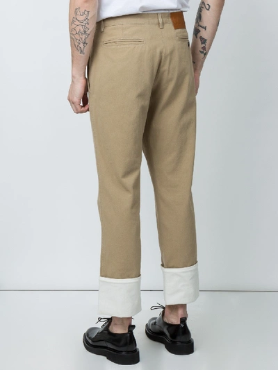 Shop Loewe Turn-up Chino Trousers