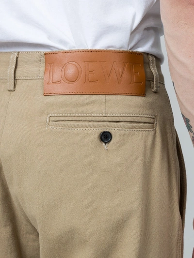 Shop Loewe Turn-up Chino Trousers