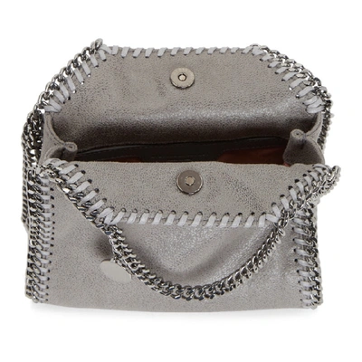 Shop Stella Mccartney Grey Tiny Falabella Bag