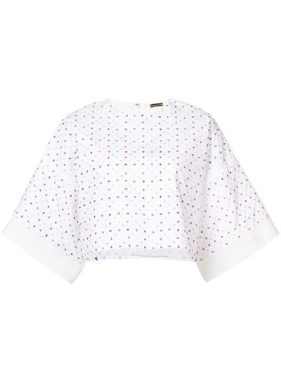 Shop Adam Lippes Cotton Poplin Cropped T-shirt