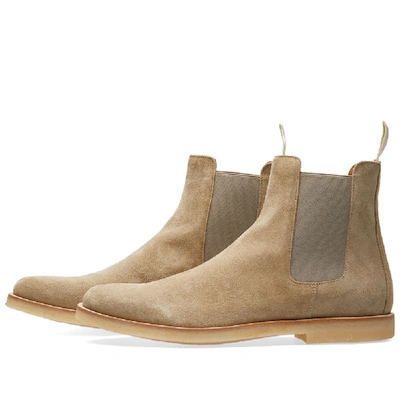 Shop Common Projects Chelsea Boot Suede In Grey