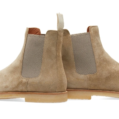 Shop Common Projects Chelsea Boot Suede In Grey