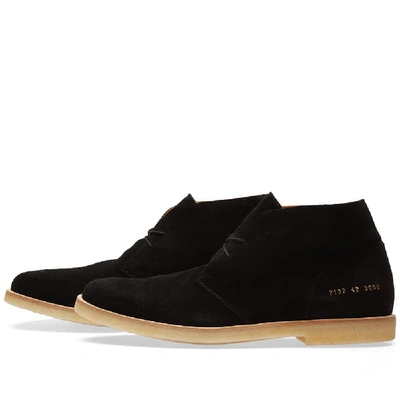 Shop Common Projects Chukka Suede In Black