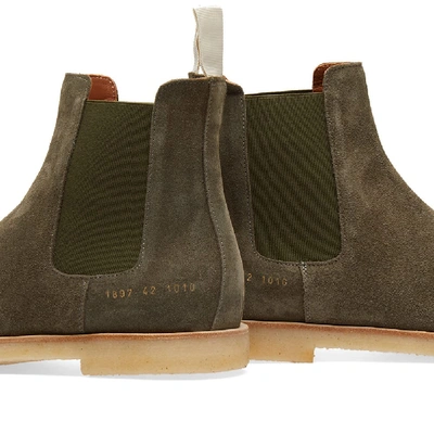 Shop Common Projects Chelsea Boot In Green