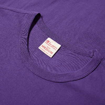 Shop Champion Reverse Weave Classic Tee In Purple