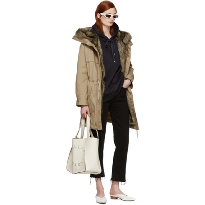 Shop Stella Mccartney Tan Caban Parka