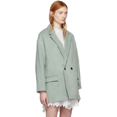 Shop Isabel Marant Green Filey Timeless Coat