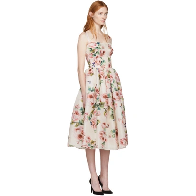 Shop Dolce & Gabbana Pink Organza Florals Dress