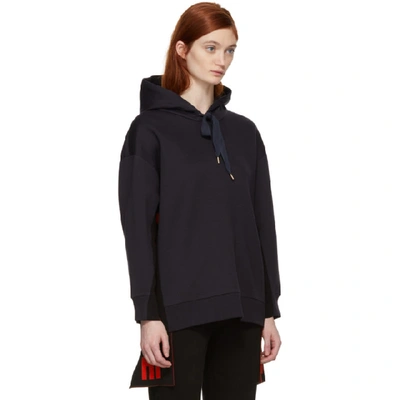 Shop Stella Mccartney Navy All Is Love Side Ribbon Hoodie In 4101 Ink