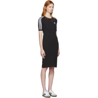 Shop Adidas Originals Black 3-stripe Dress