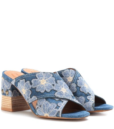 Shop See By Chloé Denim Sandals In Blue
