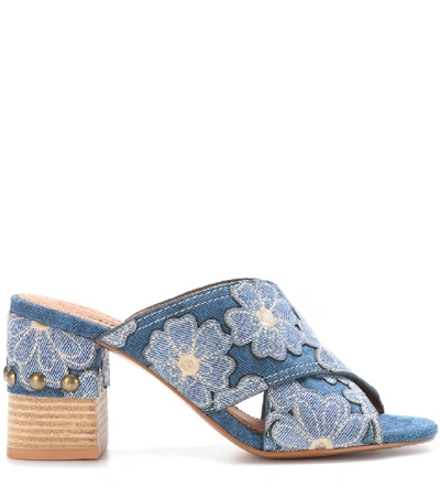 Shop See By Chloé Denim Sandals In Blue