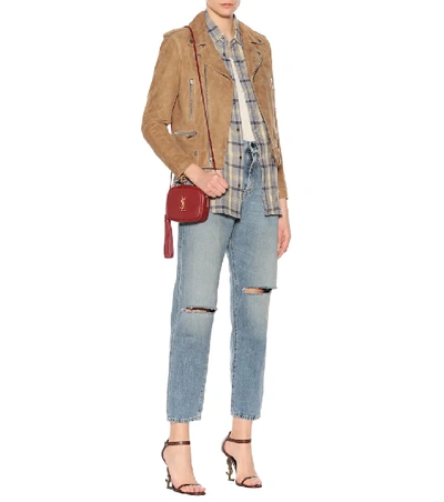 Saint Laurent Brown Opyum 110 Leather Sandals