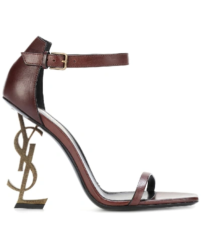 Saint Laurent Brown Opyum 110 Leather Sandals