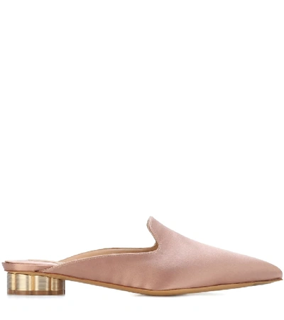 Shop Ferragamo Maida 20 Satin Mules In Pink