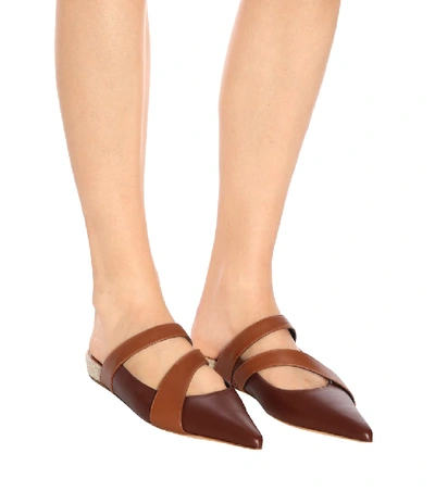 Shop Jw Anderson Leather Slipper In Brown