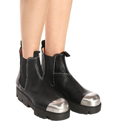 Acne Studios Tillay Metal Cap Platform Ankle Boots In Black | ModeSens
