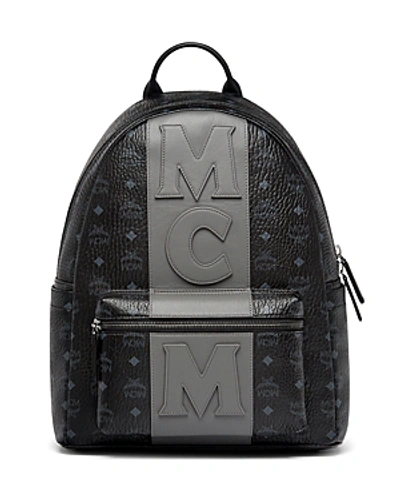 Shop Mcm Stark Stripe Backpack In Black