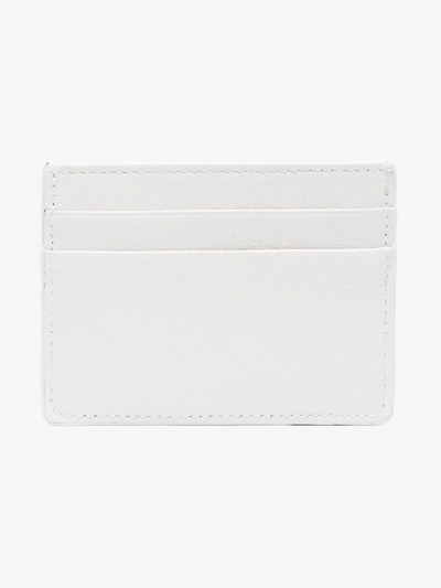 Shop Balenciaga White Leather Logo Cardholder