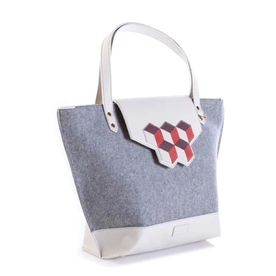 Shop Ttwinn London Lorraine Tote In Grey Melange