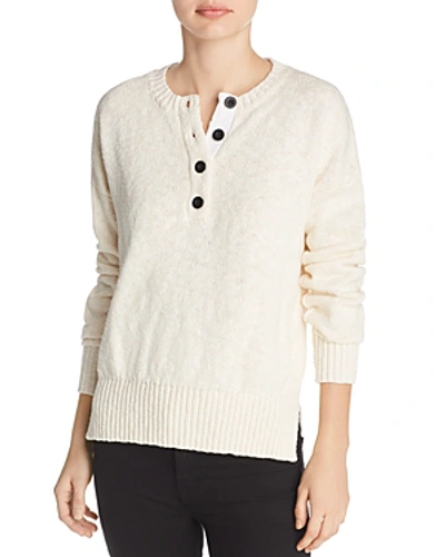 Shop 10 Crosby Derek Lam Henley Sweater In Soft White