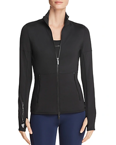 Shop Adidas By Stella Mccartney Essentials Mid-layer Jacket In Black