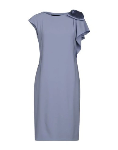 Shop Max Mara Knee-length Dress In Slate Blue