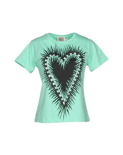 Shop Fausto Puglisi T-shirt In Light Green